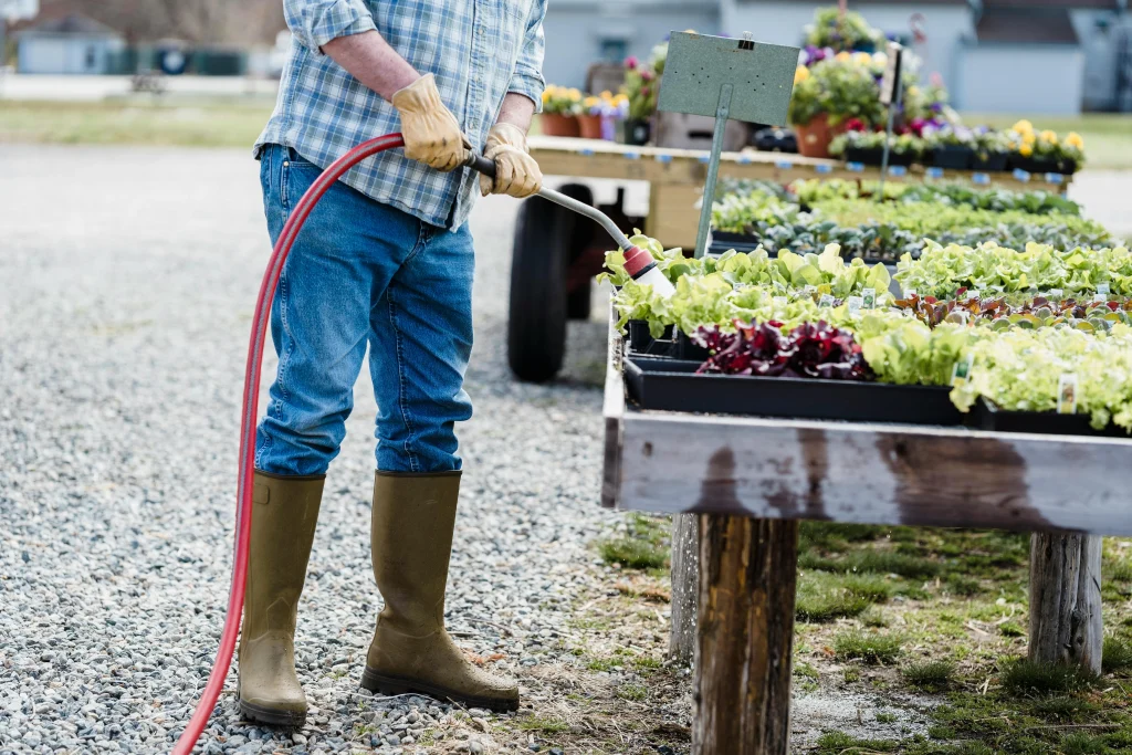 Farm life tips showing an end-of-day reset in an organized backyard work area