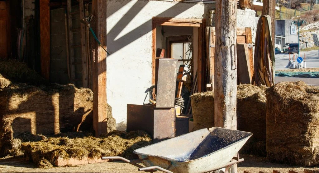 garden tools at day's end